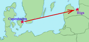 Copenhagen to Riga