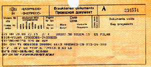 ticket to Vilnus